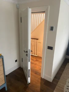 LPS 1175 SR3 certified security door with reinforced steel core