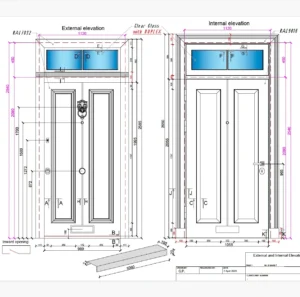 Custom security doors architects drawing